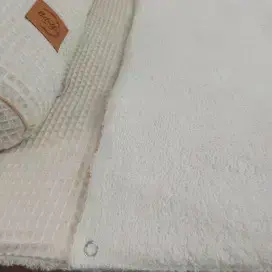 Wickelauflage mit abknöpfbare wasserdichte Auflage Weiße Creme